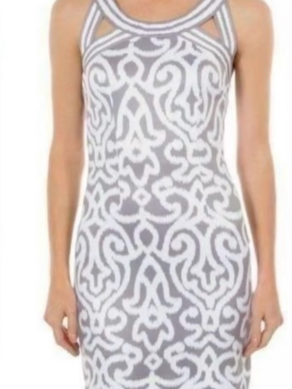Gretchen Scott Women’s Isosceles Arabesque Taupe and White XXL (Goddess) NEW!!